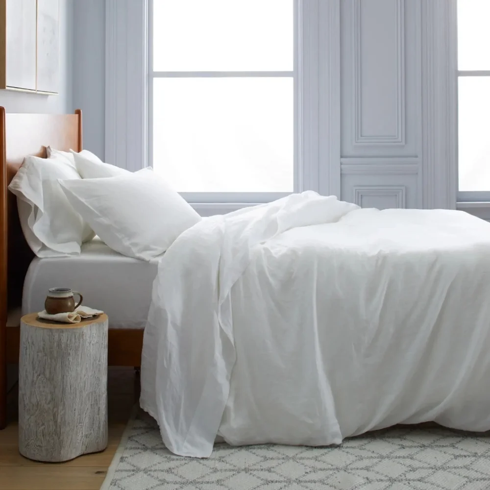 Linen Duvet Cover in Natural White - Premium Home Bedding